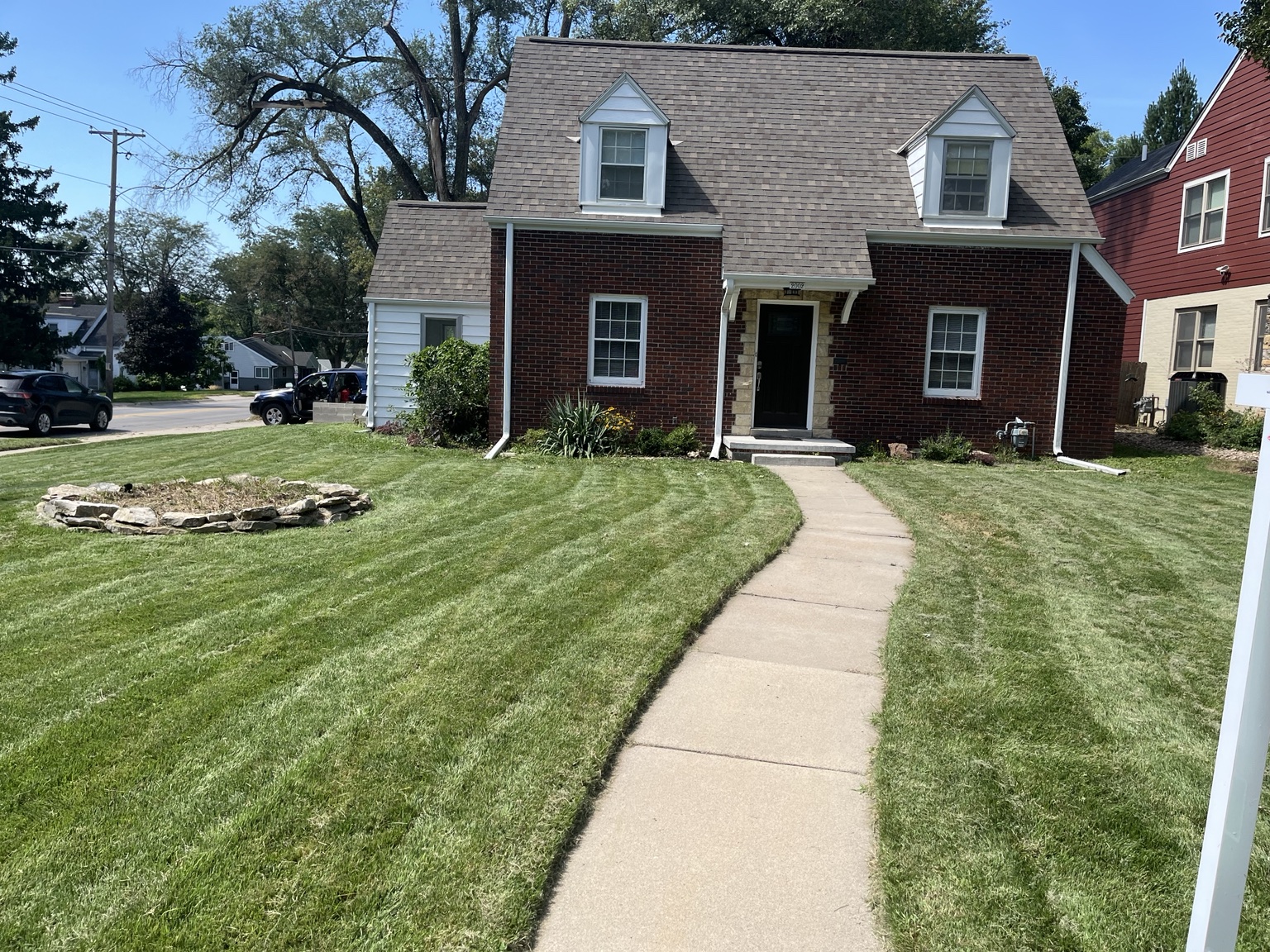 After lawn mowing and cleanup project
